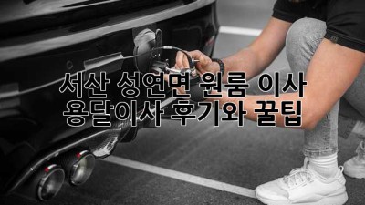 서산 성연면 원룸 이사, 용달이사 후기와 꿀팁!