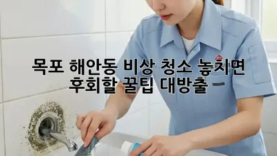 목포 #해안동 비상 청소🚨 놓치면 후회할 꿀팁 대방출!