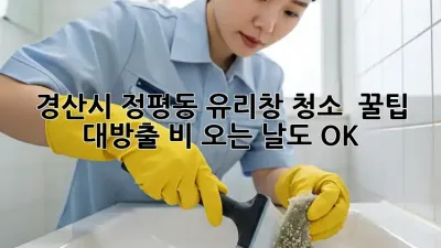 경산시 정평동 유리창 청소 ✨ 꿀팁 대방출! 비 오는 날도 OK? ☔